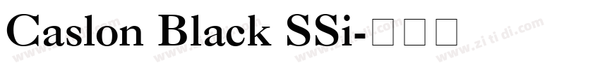Caslon Black SSi字体转换